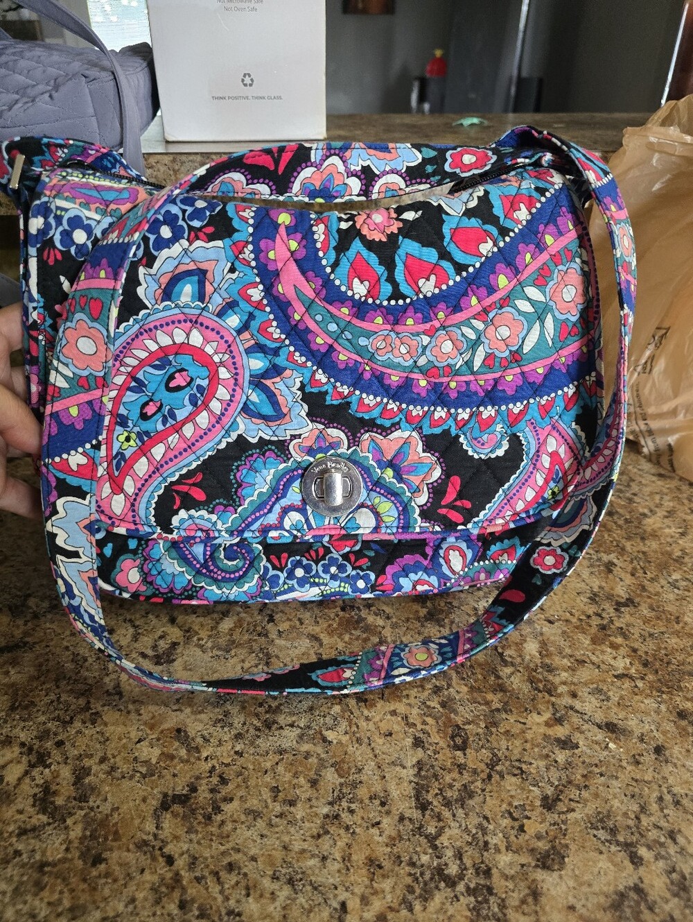 Vera Bradley Crossbody Turnlock  Haymarket Paisley